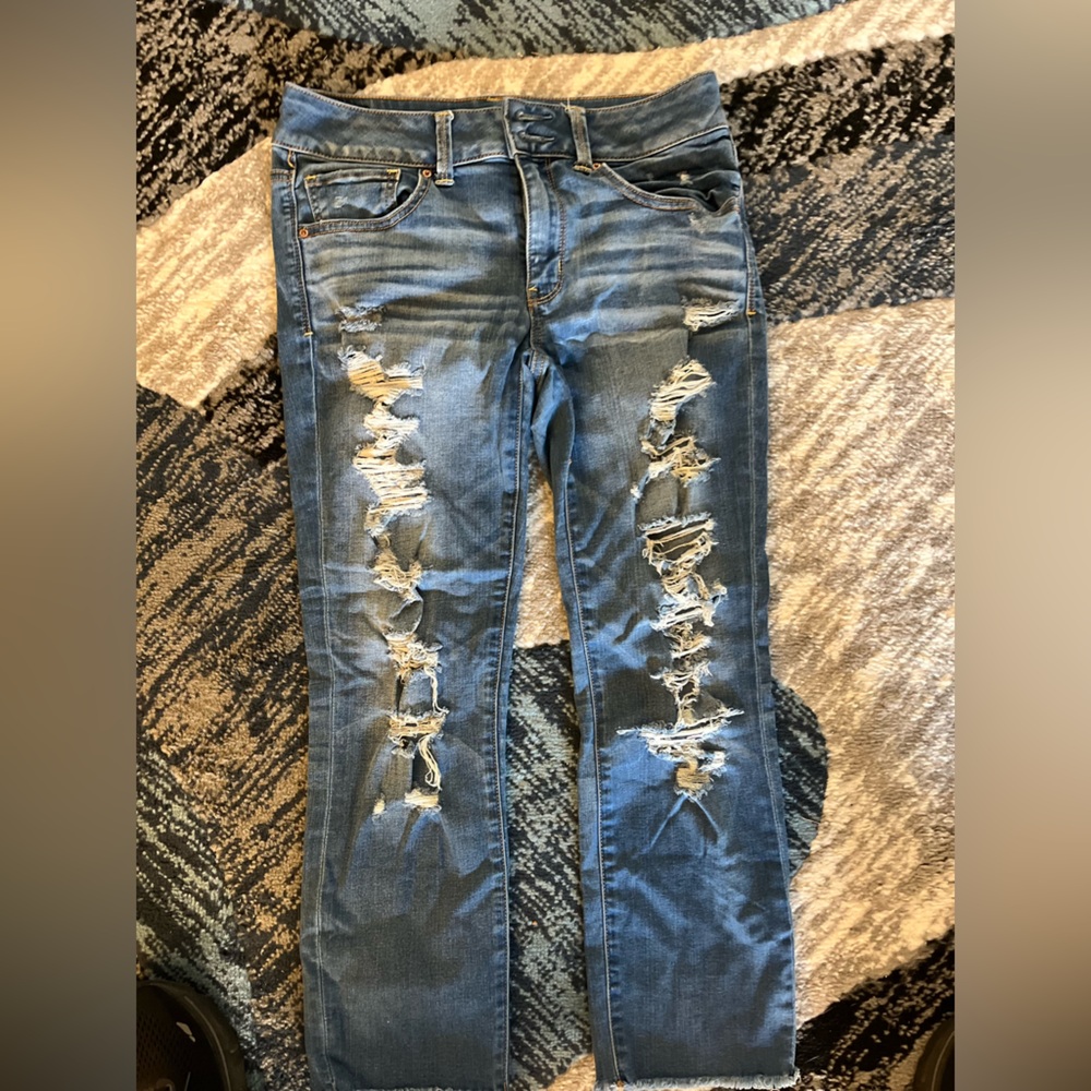 American Eagle Outfitters Distressed Denim Skinny Jeans